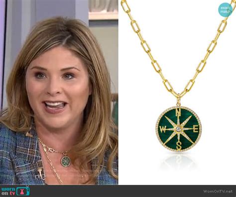 <strong>Jenna Bush Hager</strong> opens up about the emotional moment her 'very sick' grandfather told her he couldn't wait to meet her first child, saying her grandmother 'willed him to live'. . Jenna bush hager compass necklace
